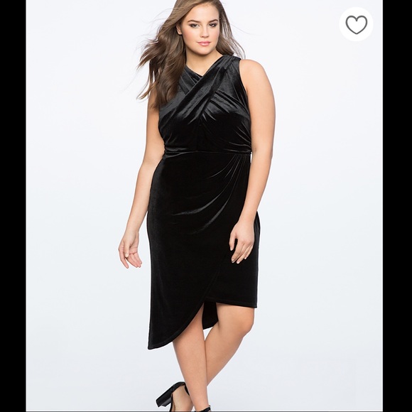 Eloquii Dresses & Skirts - Eloquii Black Velvet Cocktail / Formal Dress